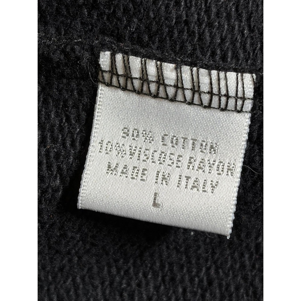 Vtg  ST JOHN Sport Black Zip Hoodie Military Jacket~Sz L~Gold Logo Crest ITALY - Picture 9 of 16